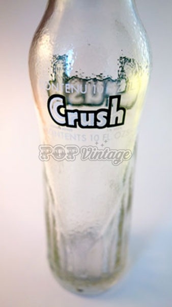 Vintage Orange Crush Clear Glass Soda Bottle