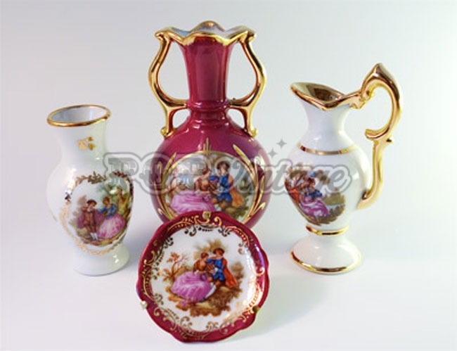 Vintage Limoges porcelain miniature set